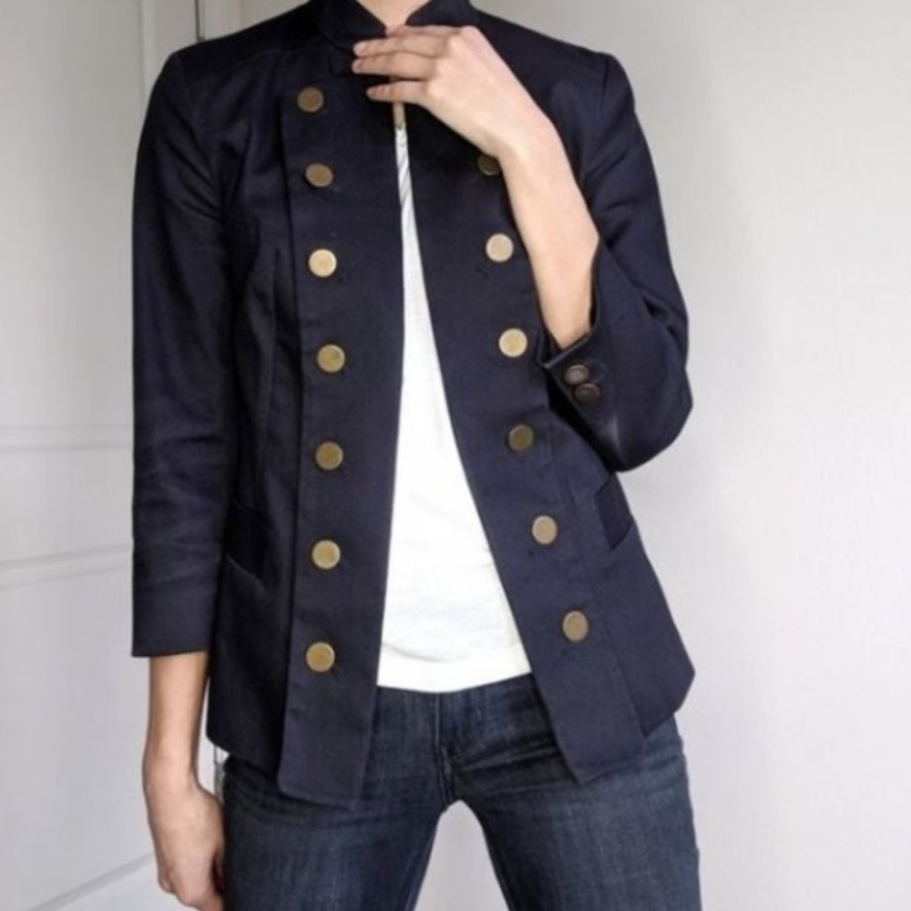 French Connection Navy Military Blazer